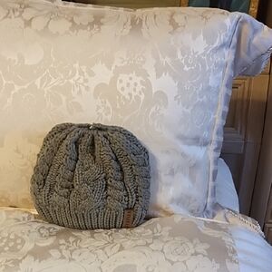 Chunky Knit Gray Beanie